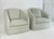 Modern 1990s Pair of Custom Barrel Swivel Lounge Chairs by Custom Craft Upholsterers, Usa For Sale - Image 3 of 18