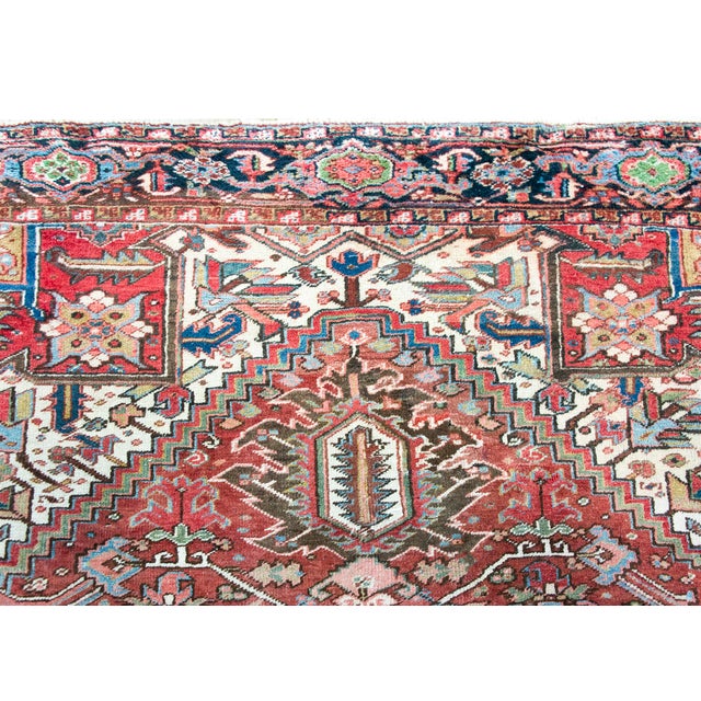 Mid 20th Century Persian Heriz Rug For Sale - Image 11 of 14