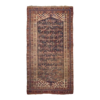 Late 18th Century Antique Persian Qashqai Rug 4'6'' x 8'4'' For Sale