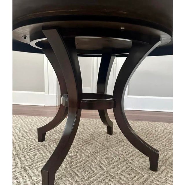 1990s Mahogany Round Dining Table For Sale - Image 5 of 12