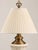 Vintage Neoclassical Cream Ceramic Urn Lamps With Pleated Ivory Shades - a Pair For Sale - Image 9 of 12
