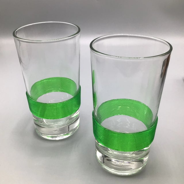 8 Mid-Century Federal Highball Glasses and Caddy-Set of 9 For Sale - Image 10 of 13