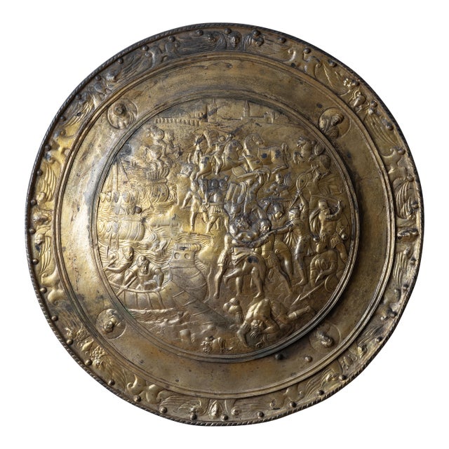 The Siege of Troy Bronze Shield, 19th Century For Sale