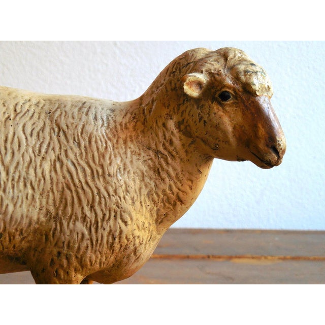 Antique 1930s Zoological Sheep Figurine / Model Used in School For Sale - Image 11 of 11
