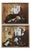 Trompe l'Oeil Still Lifes, 18th Century, Oil on Canvases, Set of 2 For Sale