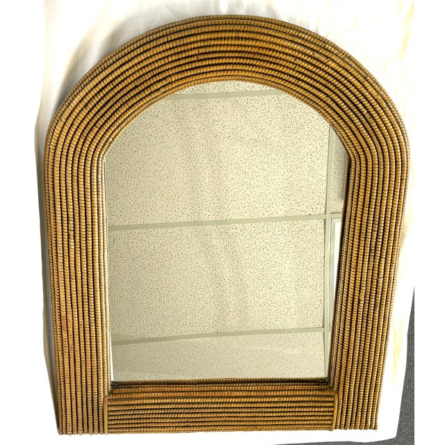 Vintage Wood Classics Coastal Style Arched Top Wall Mirror For Sale - Image 11 of 11