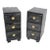 Pair of Three-Drawer Ceruised Oak Nightstands End Tables For Sale