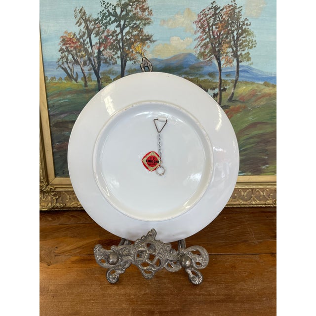 Ceramic Vintage Chinese Decorative Plate With Mythical Creature Motif by Ling Chi, Jinzhou. For Sale - Image 7 of 10