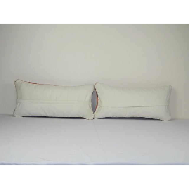 1960s Turkish Wool Rug Cushion Cover - A Pair For Sale - Image 5 of 5
