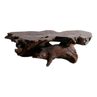 French Mid-Century Brutalist Wooden Sculptural Free Form Root Table, 1960s For Sale