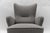 Wood Large Grey Boucle Fabric Wingback Armchair, Italy, 1950s For Sale - Image 7 of 10