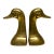 Late 20th Century Brass Duck Head Bookends a Pair For Sale