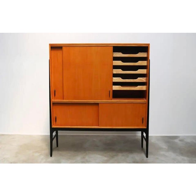 Mid-Century Modern Belgian Highboard by Alfred Hendrickx for Belform, 1958 For Sale - Image 11 of 15