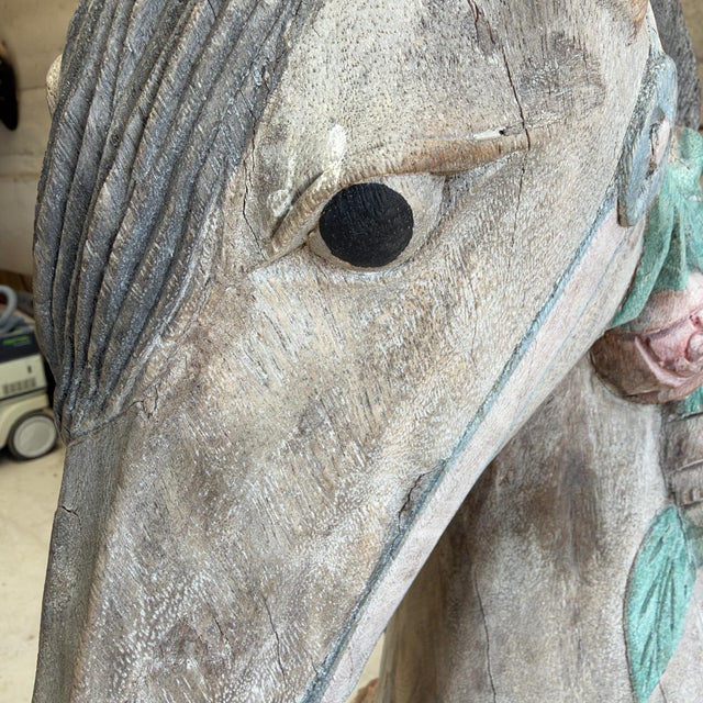 Continental Decorative Carousel Horse Hand Carved Circa 1900 55" Tall For Sale - Image 10 of 17