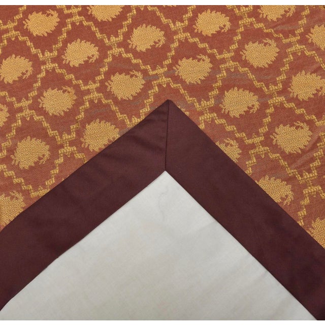 Brown Pair of Custom Made Decorator Custom Fabric Tables or Consoles For Sale - Image 8 of 8