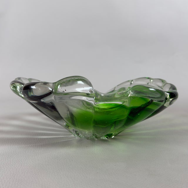 Vintage Centerpiece in Green Murano Glass, 1970s For Sale - Image 4 of 11