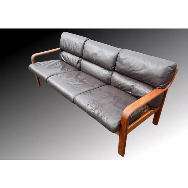 Brown Mid-Century Danish Sofa from l.olsen & Søn Møbelfabrik For Sale - Image 8 of 13