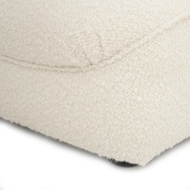 Wood Modern Modular Lounge Chair in Beige Buclé, Italy, 1970s For Sale - Image 7 of 10