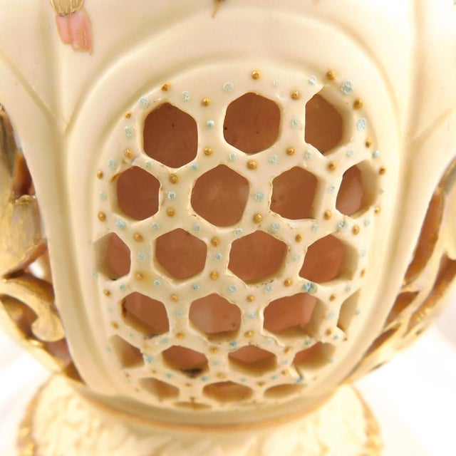 Contemporary 1940s Royal Rudolstat Vase or Jug With Reticulated Trim For Sale - Image 3 of 10