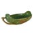 Vintage 1940s Roseville Pottery "Bushberry" Green Console Bowl Shape 417-14" For Sale - Image 9 of 12