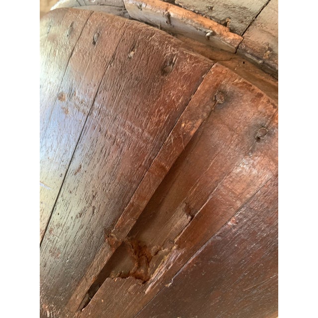 Brown Double Sided Late 19th Century English Industrial Factory Milliner's Felt Hat Mold Form Numbered With Patina For Sale - Image 8 of 12