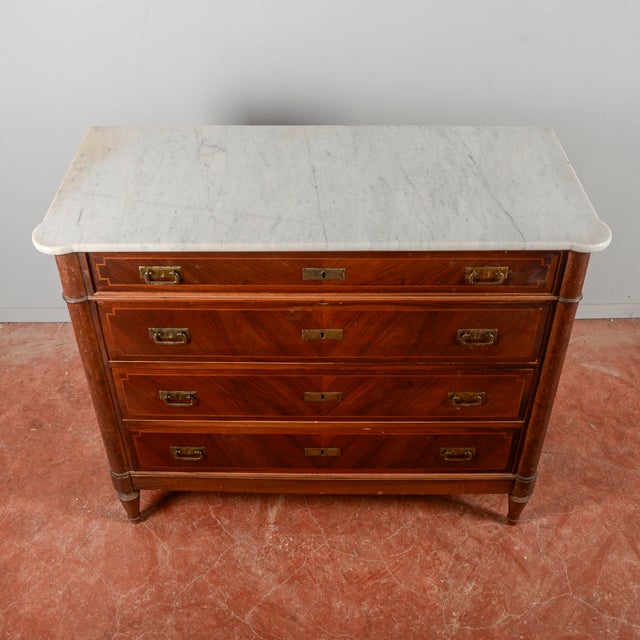 Chest of Drawers with Marble Top For Sale - Image 17 of 18