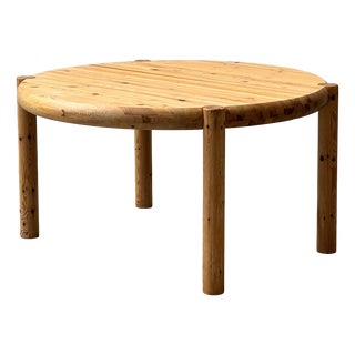 Round Pine Table by Rainer Daumiller, Denmark, 1970s For Sale
