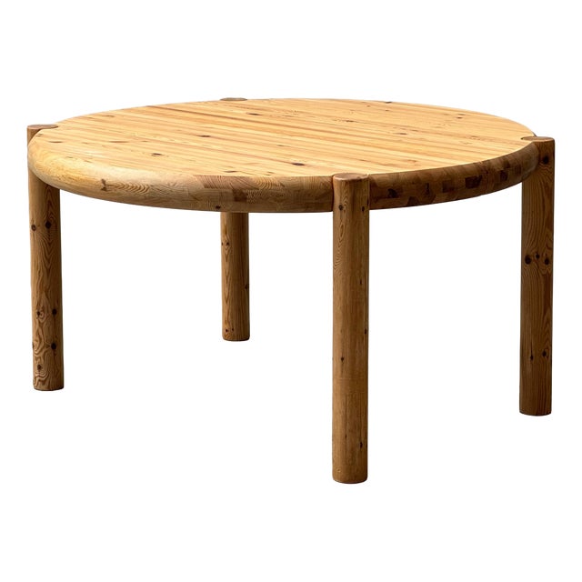 Round Pine Table by Rainer Daumiller, Denmark, 1970s For Sale