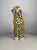 Striking set of three hand-painted Italian ceramic leopard figures, depicting a family consisting of one large adult...