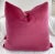 Bright Pink Cotton Velvet 22" Pillows-A Pair For Sale - Image 4 of 4