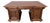 Antique French Style Oak Double Sided Carved Pedestal Desk For Sale