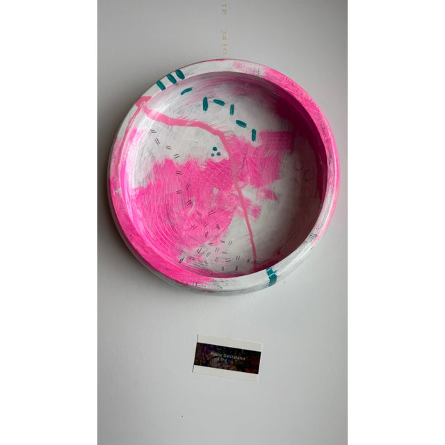 Hand Painted Wood Bowl For Sale In Milwaukee - Image 6 of 12