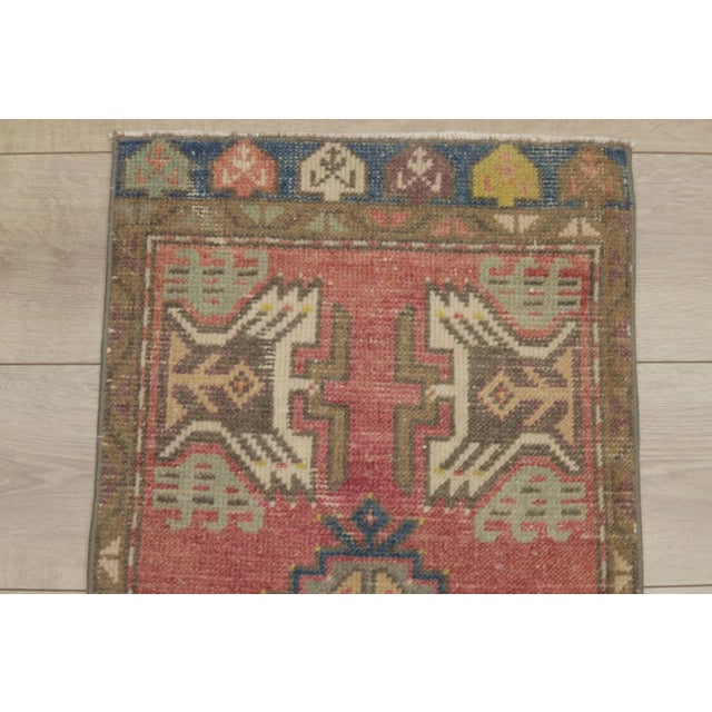 1980s Turkish Brown Handmade Yastik Rug For Sale - Image 4 of 7