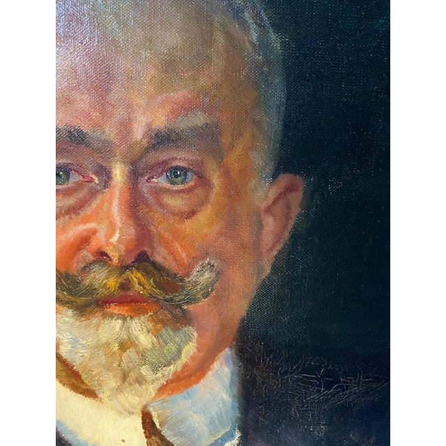Hannes Fritz-München, Grandpa, Oil on Canvas, 1927 For Sale - Image 9 of 11