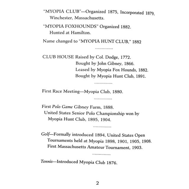 Myopia Hunt Club Members 2001 Annual Booklet For Sale - Image 9 of 9