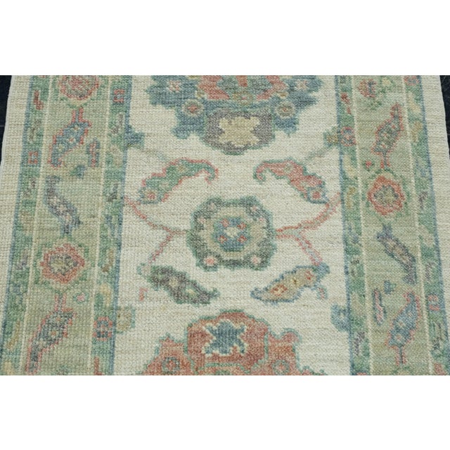 Turkish Turkish Oushak Runner Rug 2'5" x 8' #17401 For Sale - Image 3 of 8