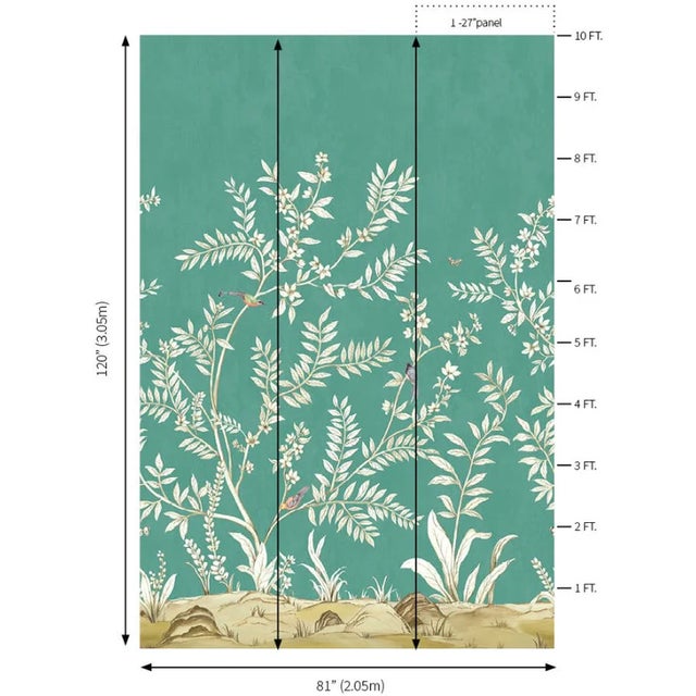 Traditional Daisy Bennett Vining Beauty Mural For Sale - Image 3 of 3