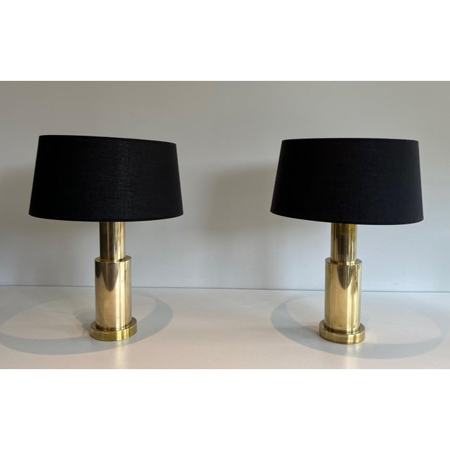 1970s 1970s Mid Century Modern Brass Desk Lamps - a Pair For Sale - Image 5 of 12