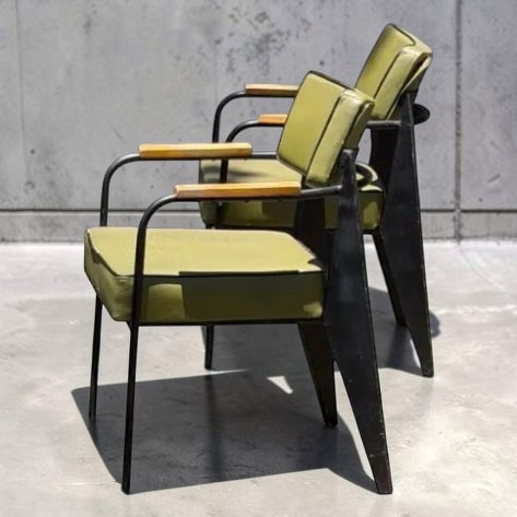 Mid 20th Century Vintage Jean Prouvé Attr Direction Armchair - 1 of 2 For Sale - Image 5 of 5