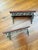 Chinoiserie Vintage Pair of Chinoiserie Greek Key Brass and Wood Wall Shelves or Brackets For Sale - Image 3 of 7