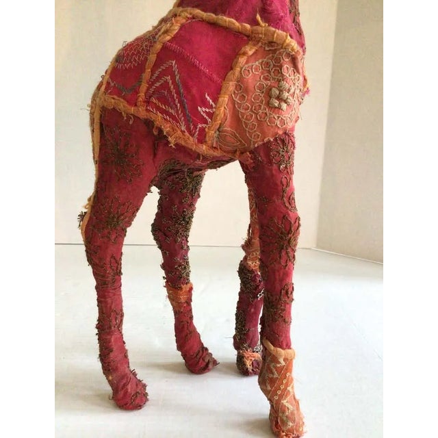 1960s Fabric Wrapped Giraffe Sculpture With Embroidered Embellishments For Sale In New York - Image 6 of 7