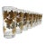 1960 American Textured Gold Leaf Leaves Vine Glass Tumblers - Set of 8 For Sale
