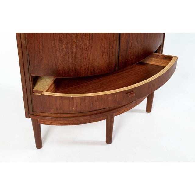 Brown Mid-Century Danish Modern Teak Corner Bar or Storage Cabinet 1960s Selling as-Is For Sale - Image 8 of 14