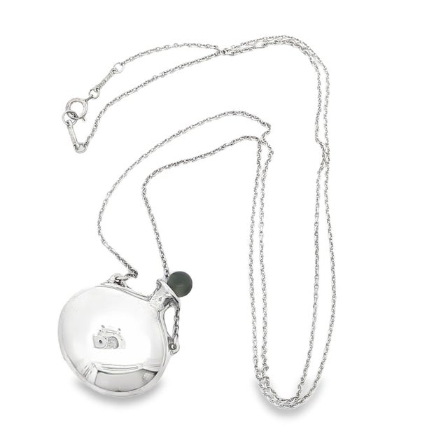 Early 21st Century Vintage Tiffany Peretti Sterling Perfume Bottle 24" Necklace For Sale - Image 5 of 7