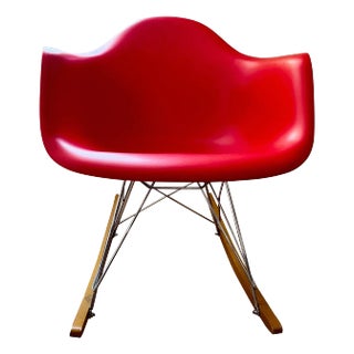 Vitra Eames Plastic Rocking Chair RE RAR by Charles & Ray Eames For Sale