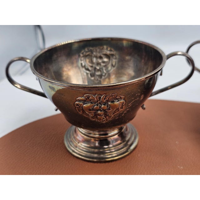 Silver-Plated Sugar Bowl and Creamer, 1890s, Set of 2 For Sale - Image 3 of 8