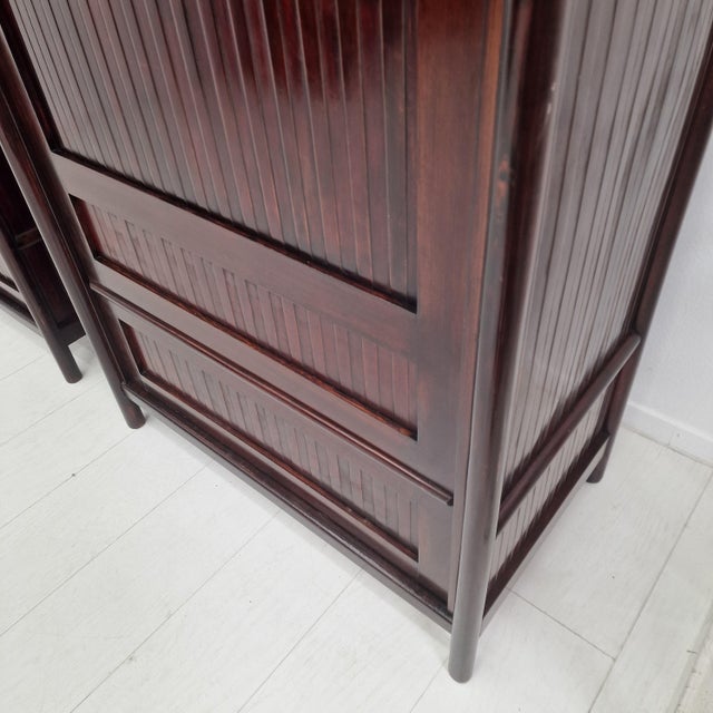 Brown Antique Model No. 60 Wardrobes from Jacob & Josef Kohn, 1890s, Set of 2 For Sale - Image 8 of 16