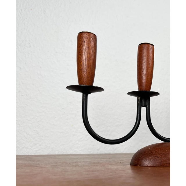 Mid-Century Danish String Teak Candleholder, 1960s For Sale - Image 12 of 14
