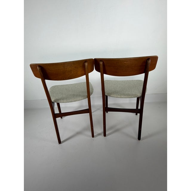 Danish Teak Dining Chairs, 1960s, Set of 2 For Sale - Image 4 of 9
