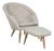 Set of Oda Lounge Chair and Ottoman in Cream Upholstery from Audo Copenhagen For Sale
